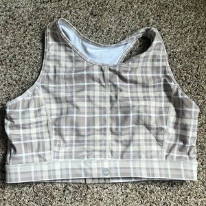 Senita Athletics size Large plaid sports bra